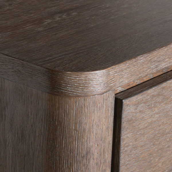 Bernhardt Bernhardt Outline Dresser With Wire‑Brushed Oak Grain, 7 Soft‑Close Drawers & Textured Aluminum Pulls 360050