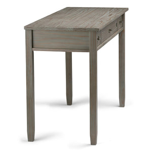 English Elm Warm Shaker Desk - Distressed Grey - Stylish & Compact Solid Wood Desk For Home Office & Living Space B136P159731-GIGA