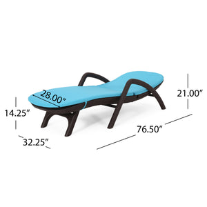 English Elm Christopher Knight Home® - Mikael Chaise Lounge With Cushion - Ergonomic Dark Brown Design For Ultimate Indoor & Outdoor Comfort 70798.00DBLU
