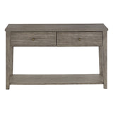 Homelegance By Top-Line Juniper Antique Grey Finish Grey Fiber Cement Table with Self Grey Rubberwood