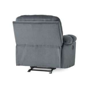 English Elm Christopher Knight Home® - Luxurious Manual Recliner Chair with Skin-Friendly Fabric, Dual Cup Holders, Ergonomic Padded Comfort Silver 57578.00STL