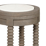 Spindle Leg Spot Table with Marble Top Multi with Gray Finish P301538 Pulaski Furniture