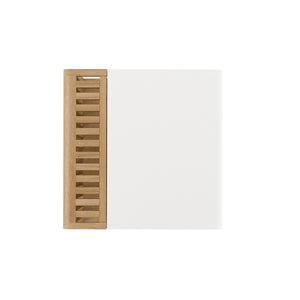 A.R.T. Furniture Portico Modern End Table With Sienna Finish And White Plaster Texture - Stylish Display Storage Solution Brown, White Parawood Solids,Mindi Veneers,Resin 323303-3351