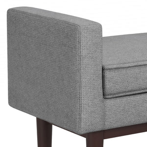 English Elm Scott Small Ottoman Bench - Stylish Pewter Grey Accent For Entryway, Living Room & Versatile Seating B136P159255-GIGA