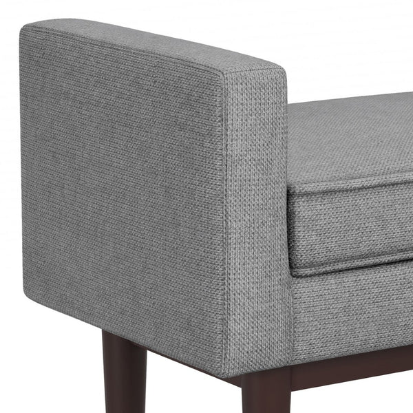 English Elm Scott Small Ottoman Bench - Stylish Pewter Grey Accent For Entryway, Living Room & Versatile Seating B136P159255-GIGA