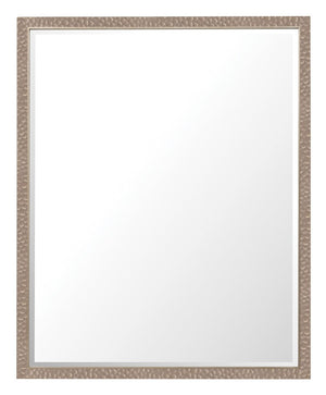 Hooker Furniture Archives Satin Brass Rectangle Mirror With Hammered Frame, 1" Beveled Glass — Elegant Light-Enhancing Accent 6123-90008-95