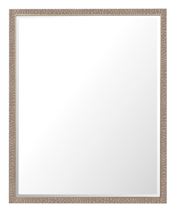 Hooker Furniture Archives Satin Brass Rectangle Mirror With Hammered Frame, 1" Beveled Glass — Elegant Light-Enhancing Accent 6123-90008-95