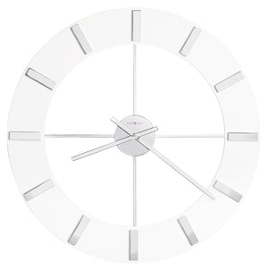Hekman Furniture 625596 Pearl Oversized Wall Clock - Sleek High-gloss White Finish & Polished Chrome Design Elements  Pearl Wall Clock 625596