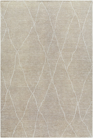 Nalan NYL-2300 9' x 12' Handmade Rug NYL2300-912  Medium Gray, Ivory Surya