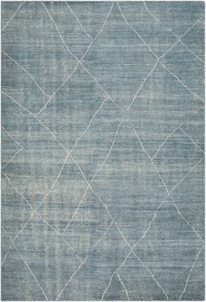 Nalan NYL-2302 9' x 12' Handmade Rug NYL2302-912  Medium Gray, White Surya