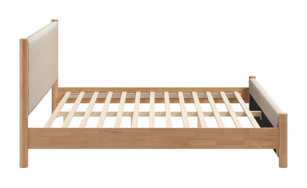 Zuo Modern Hadi King Bed: Elevate Your Bedroom With Chic Modern Design And Premium Comfort For Stylish Living Beige 100% Polyester,Mdf,Plywood 110671-zuo-modern