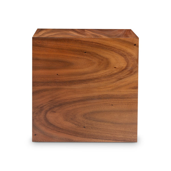 Bernhardt Bernhardt Brasea Solid Suar Wood Side Table with Natural Grain and Hidden Casters 394120