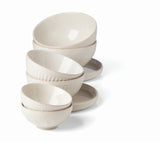 Lenox French Perle Luna 8-Piece Nesting Dinnerware Set White, WHITE STONEWARE 894103