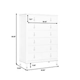 Grace 6-Drawer Chest White with Opulent Opal Finish P377124 Pulaski Furniture