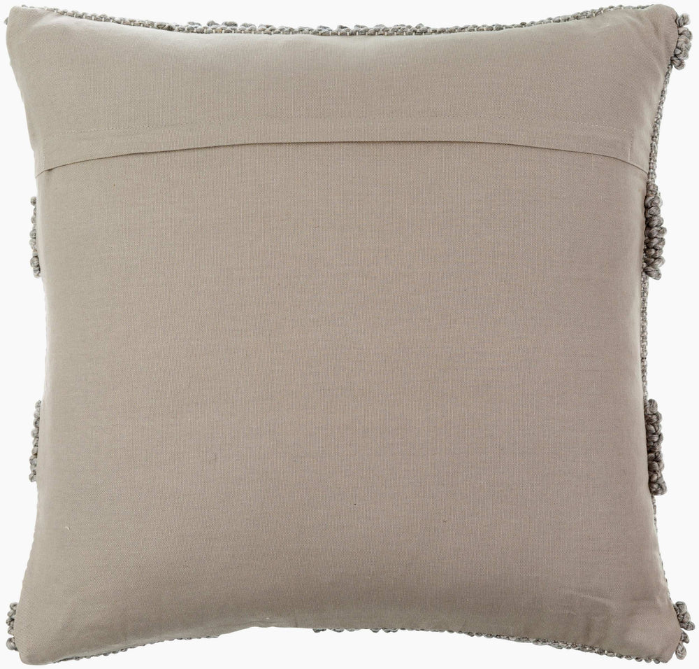 Surya Nysa Accent Pillow - 18" Recycled Pet & Polyester, Soft Luxury, Modern Home Decor, Machine Washable Taupe Recycled Pet Yarn,Polyester Nys003-2020d