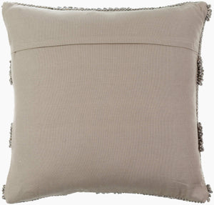 Surya Nysa Accent Pillow - 18" Recycled Pet & Polyester, Soft Luxury, Modern Home Decor, Machine Washable Taupe Recycled Pet Yarn,Polyester Nys003-2020d