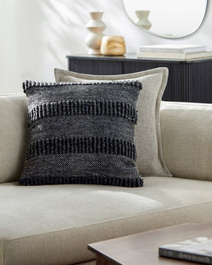 Surya Nysa Recycled Pet Woven Square Throw Pillow Handcrafted Textured Accent for Sofa NYS004-1818D