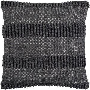 Surya Nysa Recycled Pet Woven Square Throw Pillow Handcrafted Textured Accent for Sofa NYS004-1818D