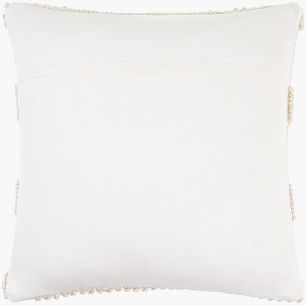 Surya Nysa Accent Pillow - 18" Recycled Pet & Polyester, Soft Luxury, Modern Home Decor, Machine Washable Ivory Recycled Pet Yarn,Polyester Nys005-1818