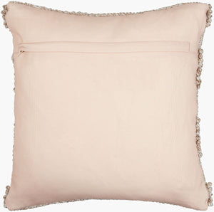Surya Nysa Accent Pillow - 18" Recycled Pet & Polyester, Soft Luxury, Modern Home Decor, Machine Washable Beige Recycled Pet Yarn,Polyester Nys006-1818