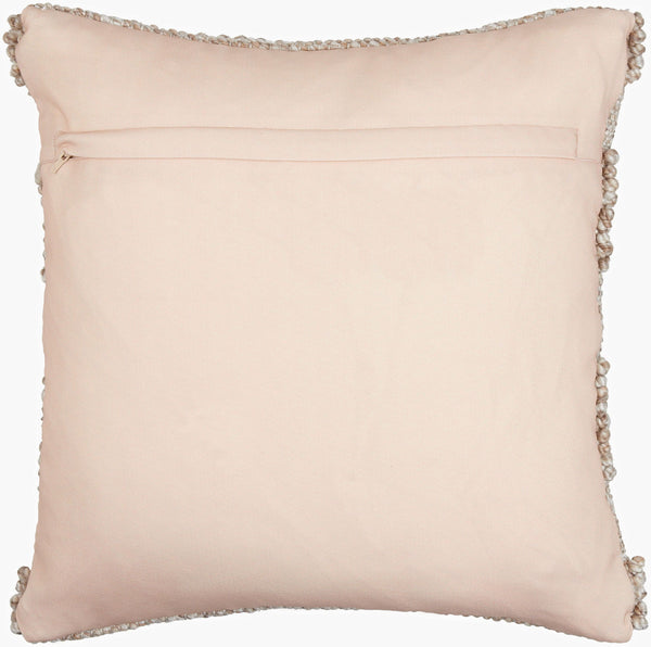 Surya Nysa Accent Pillow - 18" Recycled Pet & Polyester, Soft Luxury, Modern Home Decor, Machine Washable Beige Recycled Pet Yarn,Polyester Nys006-1818