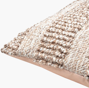 Surya Nysa Accent Pillow - 18" Recycled Pet & Polyester, Soft Luxury, Modern Home Decor, Machine Washable Beige Recycled Pet Yarn,Polyester Nys006-1818