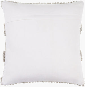 Surya Nysa Accent Pillow - 18" Recycled Pet & Polyester, Soft Luxury, Modern Home Decor, Machine Washable Silver Recycled Pet Yarn,Polyester Nys007-2222d