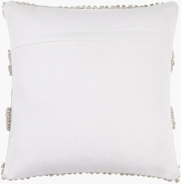 Surya Nysa Accent Pillow - 18" Recycled Pet & Polyester, Soft Luxury, Modern Home Decor, Machine Washable Silver Recycled Pet Yarn,Polyester Nys007-2222d