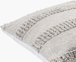 Surya Nysa Accent Pillow - 18" Recycled Pet & Polyester, Soft Luxury, Modern Home Decor, Machine Washable Silver Recycled Pet Yarn,Polyester Nys007-2222d