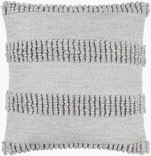 Surya Nysa Accent Pillow - 18" Recycled Pet & Polyester, Soft Luxury, Modern Home Decor, Machine Washable Silver Recycled Pet Yarn,Polyester Nys007-2222d
