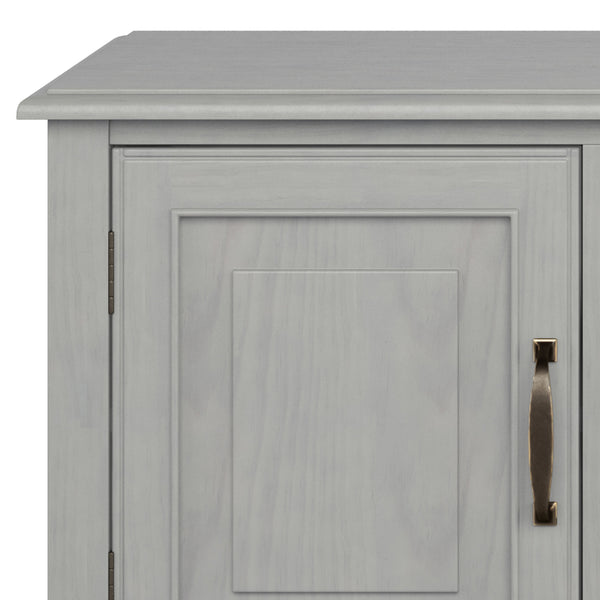 English Elm Connaught 72" Wide TV Stand with Cord Management, Solid Wood Chestnut Finish, Storage for TVs up to 80" Gray B136P158545