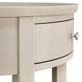 Homelegance By Top-Line Hardin 1-Drawer Oval End Table Silver Veneer