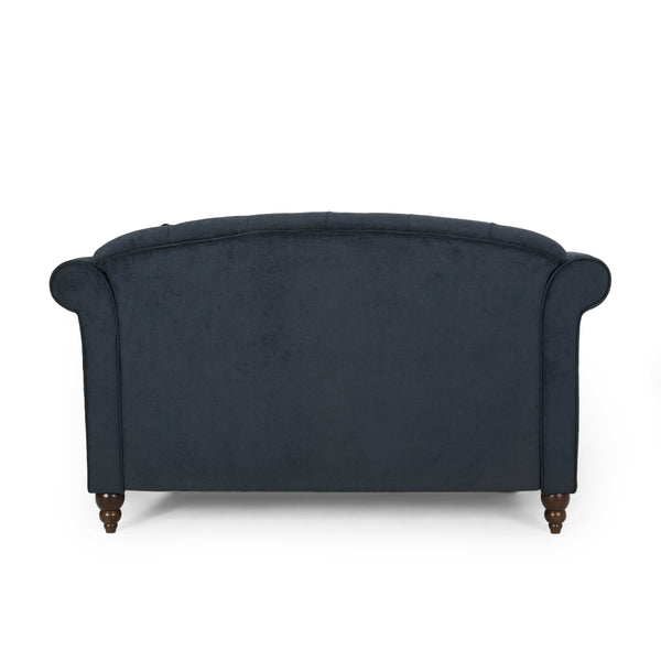 English Elm Christopher Knight Home® - Loveseat Double Chaise Lounge - Luxurious Charcoal Upholstered Seating With Accent Pillows & Style 68104.00AFCHAR_68104.00BFCHAR