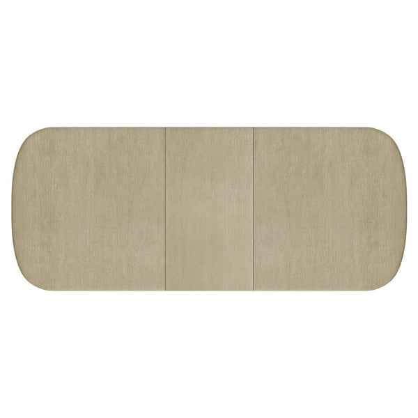 Bernhardt Bernhardt Arcadia Oval Wood Dining Table With 24" Removable Leaf, Clay Finish, Sculptural Legs K2030