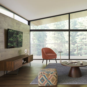 English Elm Lowry 72" Walnut Tv Media Stand - Mid-Century Modern Design With Concealed Storage & Durable Build B136P158889