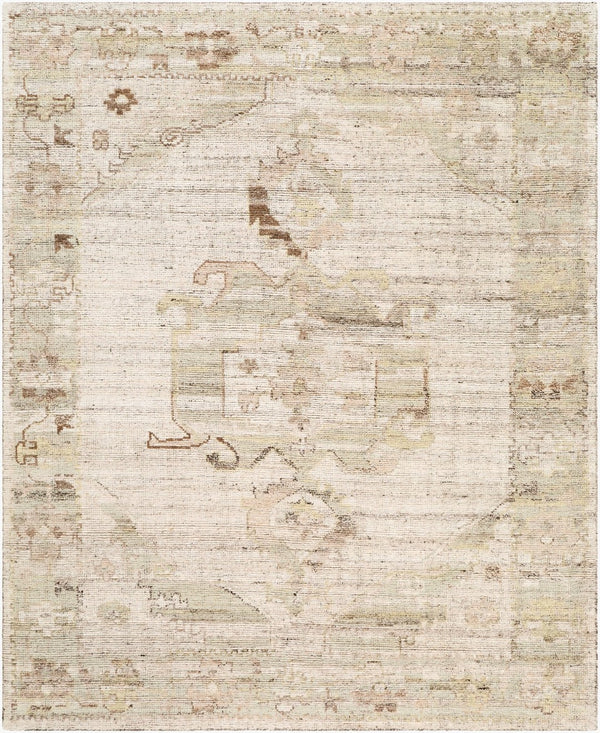 Surya Nilay Hand Knotted Wool Area Rug Traditional Pattern for Living or Dining Rooms 6' x 9' Rectangle NYY2300-69