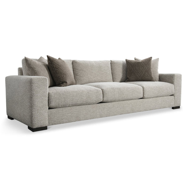 Bernhardt Bernhardt Drew Sofa — Made-To-Order Upholstery, Plush Fiber-Back Cushions & Chunky Wooden Legs P7957C