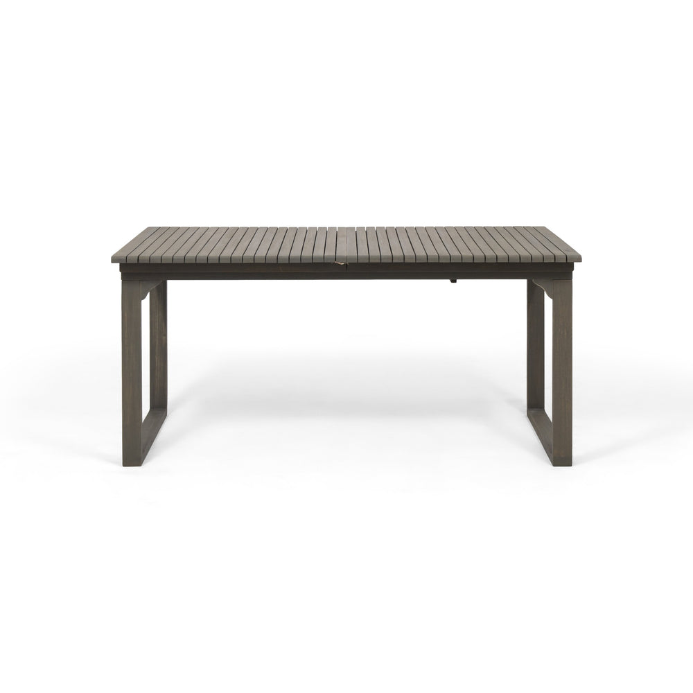 English Elm Outdoor Expandable Acacia Hardwood Dining Table with Slatted Top for Patio Spaces 62908.00GRY