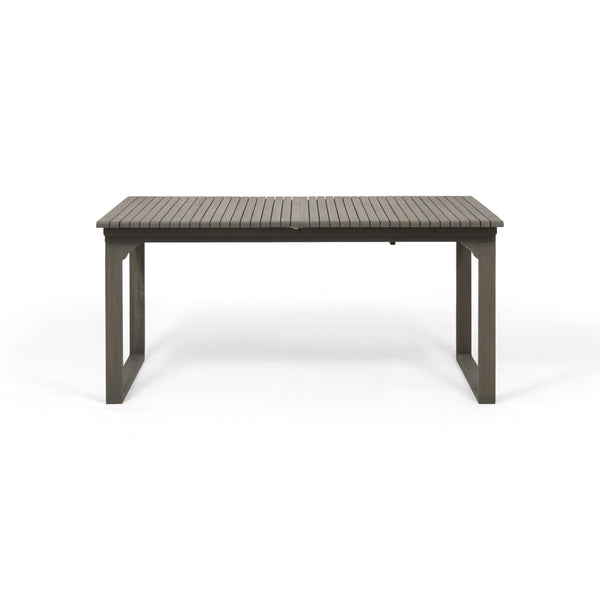 English Elm Outdoor Expandable Acacia Hardwood Dining Table with Slatted Top for Patio Spaces 62908.00GRY