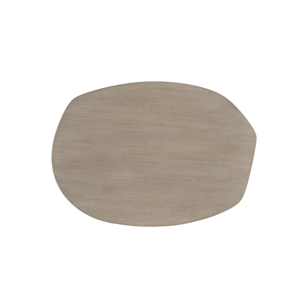 Bernhardt Bernhardt Weston Wire-Brushed Oak Side Table With Irregular Oval Top, Tawny Finish, Sculptural Accent 527127