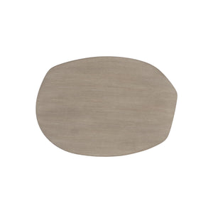 Bernhardt Bernhardt Weston Wire-Brushed Oak Side Table With Irregular Oval Top, Tawny Finish, Sculptural Accent 527127