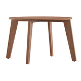 Homelegance By Top-Line Arnet Angled Leg Round Dining Table Light Oak Rubberwood