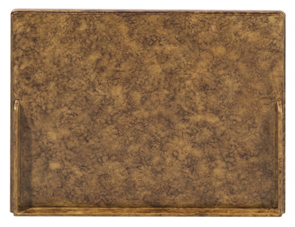 Hooker Furniture Archives Two-Door Nightstand With Faux-Tortoise Amber Finish, Woven Cane Doors, Brass Hardware 6123-90117-80