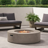 Christopher Knight Home® Noble House 50 000 Btu Round Mgo Fire Table Tank Outside