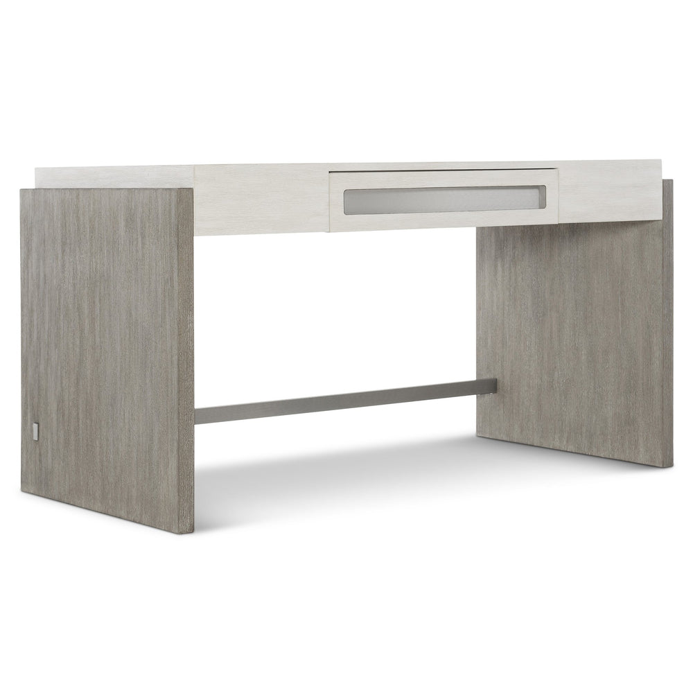 Bernhardt Bernhardt Foundations Desk — Two‑Tone Rustic Modern Writing Desk With Soft‑Close Drawer, Steel Accents 306512