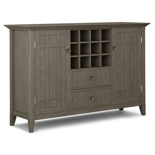 English Elm Bedford Sideboard Buffet With Wine Rack - Rustic Farmhouse Grey Storage For Dining & Living Spaces B136P158483