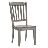 Homelegance By Top-Line Juliette Slat Back Wood Dining Chairs (Set of 2) Grey Rubberwood