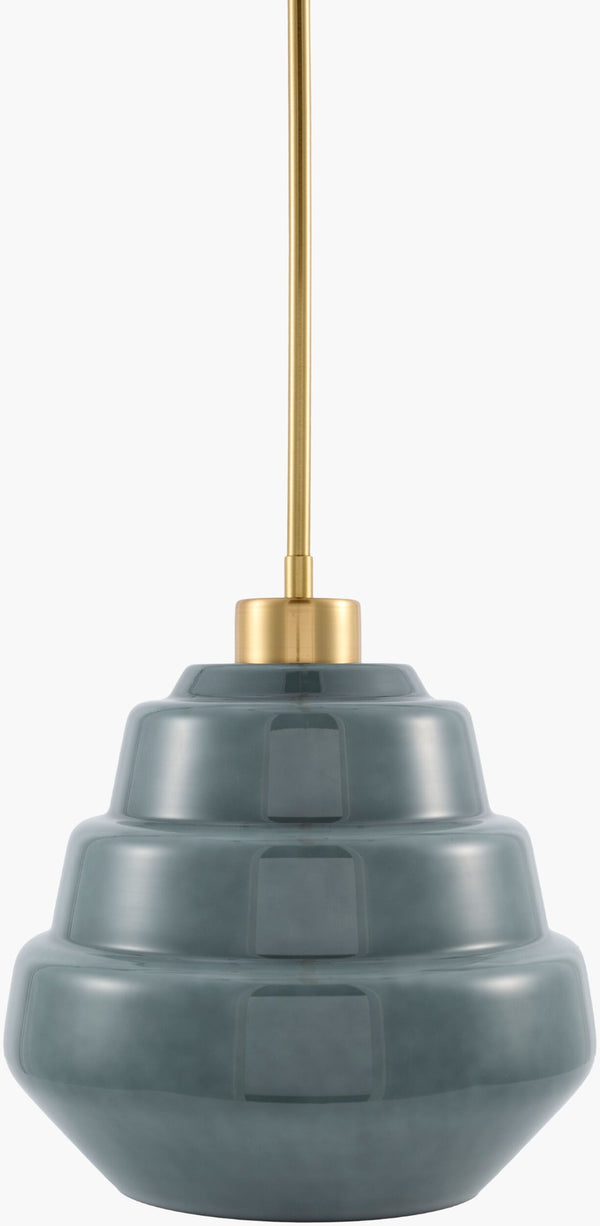 Livabliss Nozay French Country Steel and Glass Pendant Light for Kitchen Islands and Entryways NZY-060