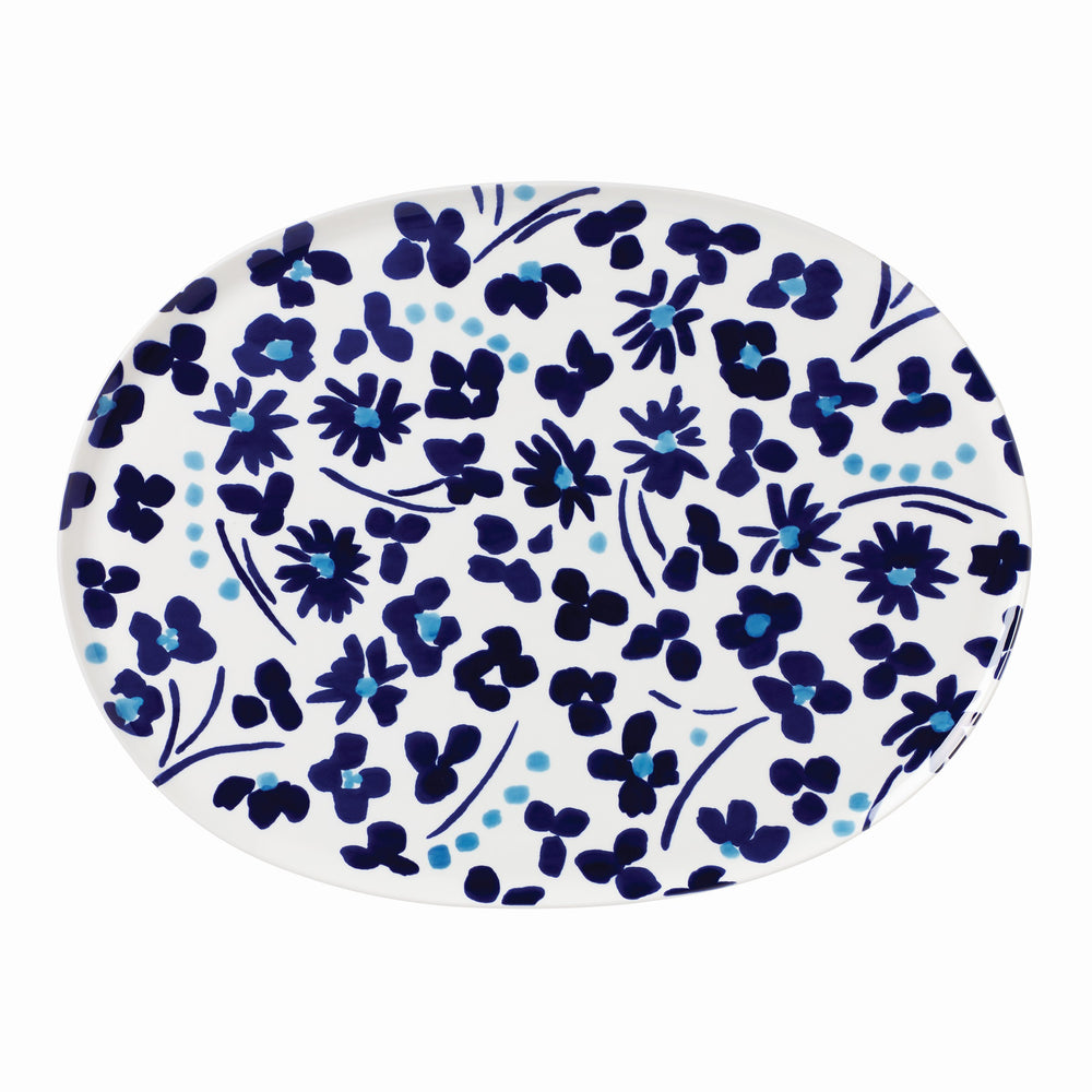 Lenox Kate Spade Floral Way Platter Blue, WHITE PORCELAIN 893514