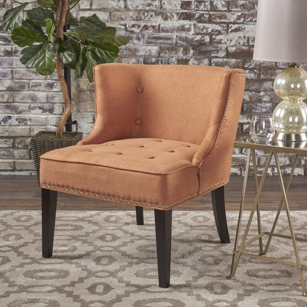 Christopher Knight Home® - Noble House - Adelina Contemporary Upholstered Accent Chair with Nailhead Trim